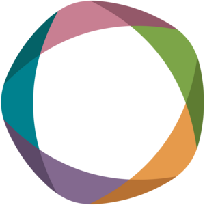 Werte der ATLANTIC Hotels Abstraktes, buntes, ineinander verschlungenes Band, das einen Kreis formt.