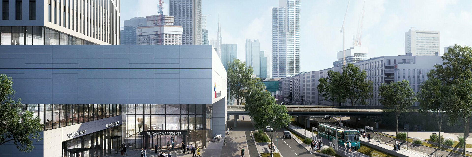 ATLANTIC Hotel Frankfurt Trade fair entrance ATLANTIC Hotel Frankfurt Messeeingang