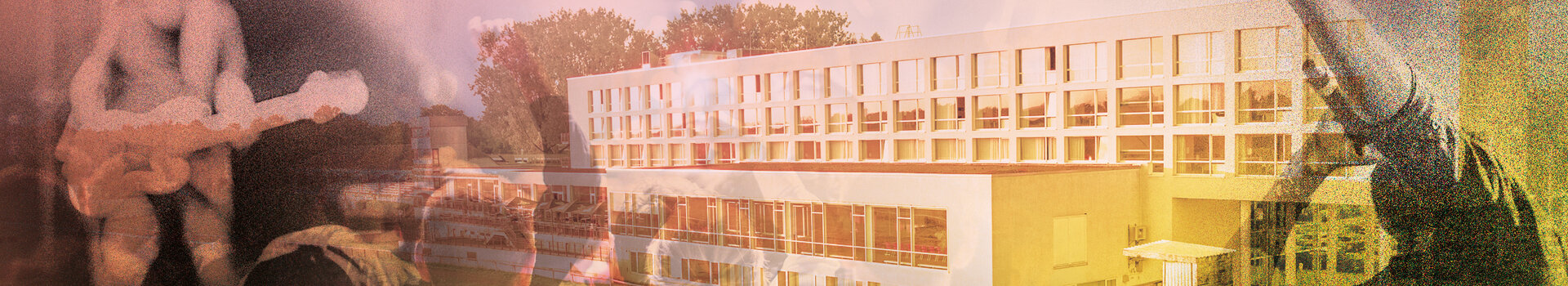 Konzerte am ATLANTIC Hotel Galopprennbahn Ein Konzertpublikum mit Effekten eingefügt über dem ATLANTIC Hotel Galopprennbahn