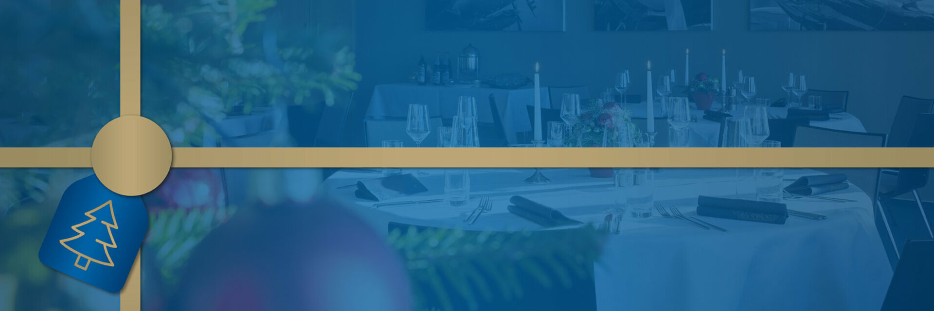 ATLANTIC Hotel Airport Weihnachtsspecial Festlicher Raum im ATLANTIC Hotel Airport bearbeitet als Geschenk