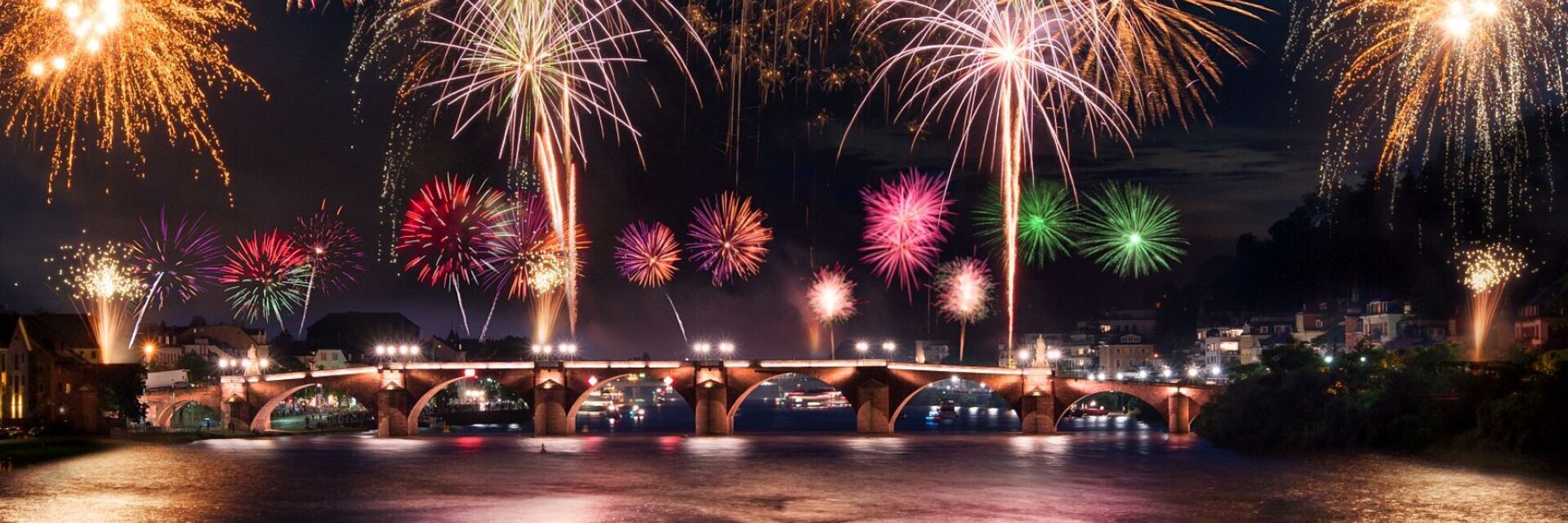 Silvester mit Ausblick im ATLANTIC Hotel Heidelberg Feuerwerk über Heidelberg an Silvester