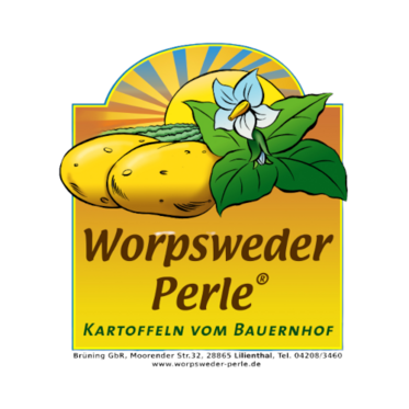 Worpswede pearl "Potatoes from the farm" logo
