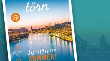 Titelseite der Hauszeitung Törn, welche als Hintergrundbild die Weser in Dämmerung abbildet.